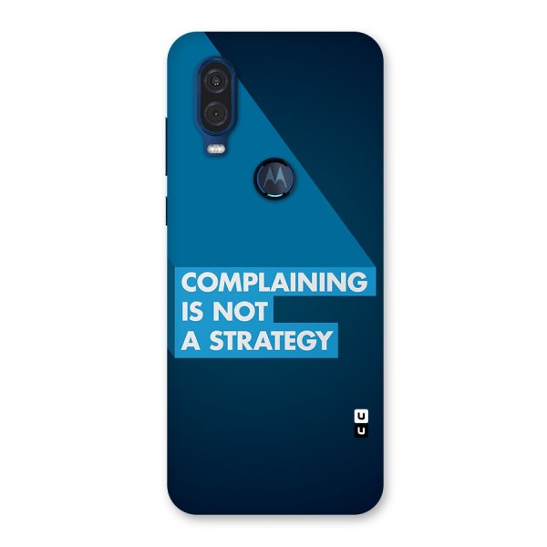 Not A Strategy Back Case for Motorola One Vision