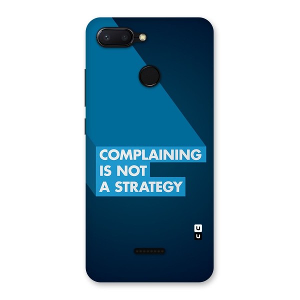 Not A Strategy Back Case for Redmi 6