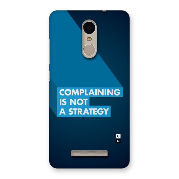 Not A Strategy Back Case for Redmi Note 3