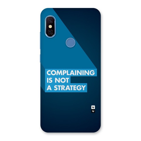 Not A Strategy Back Case for Redmi Note 6 Pro