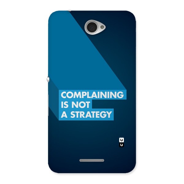 Not A Strategy Back Case for Xperia E4