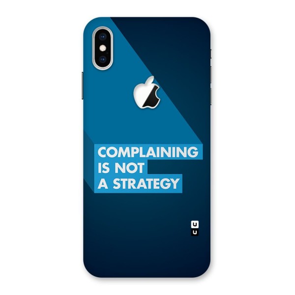 Not A Strategy Back Case for iPhone XS Max Apple Cut