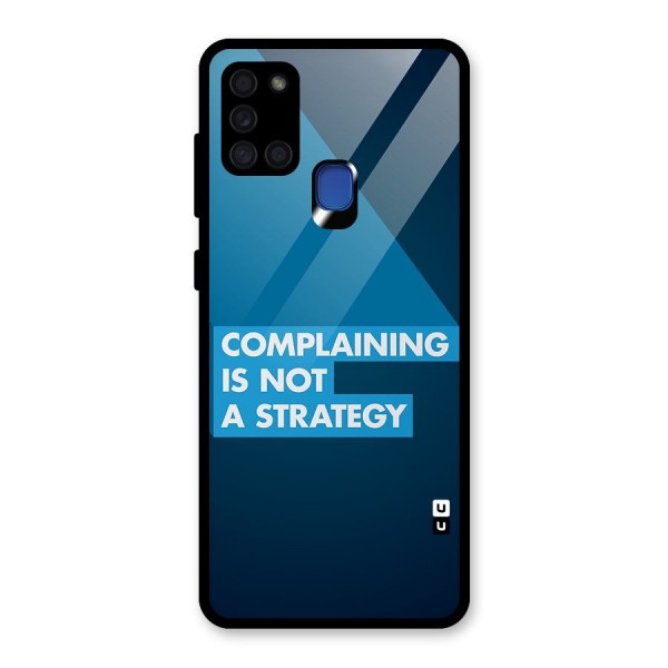 Not A Strategy Glass Back Case for Galaxy A21s