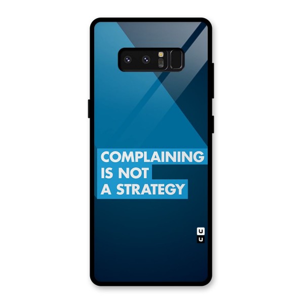 Not A Strategy Glass Back Case for Galaxy Note 8