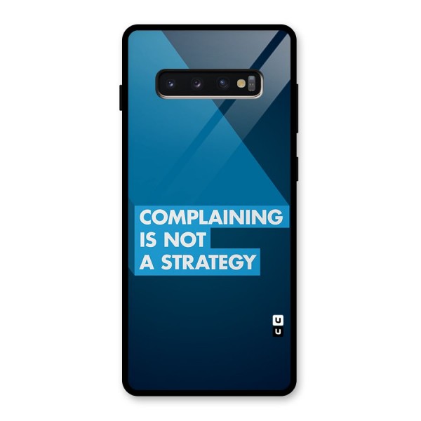 Not A Strategy Glass Back Case for Galaxy S10 Plus