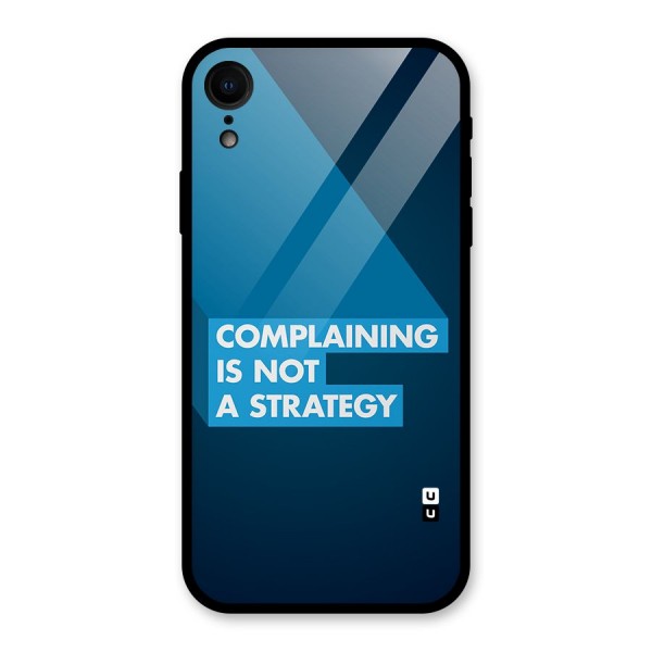 Not A Strategy Glass Back Case for iPhone XR