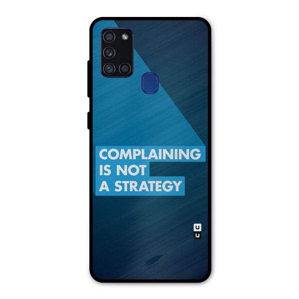 Not A Strategy Metal Back Case for Galaxy A21s