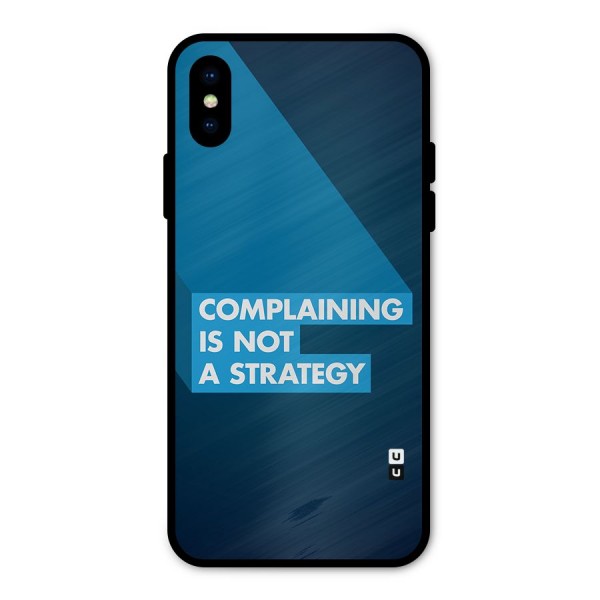Not A Strategy Metal Back Case for iPhone X