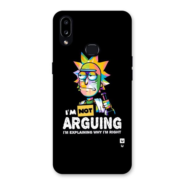 Not Arguing Explaining Back Case for Galaxy A10s