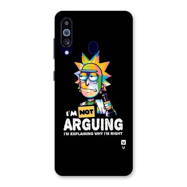 Not Arguing Explaining Back Case for Galaxy A60