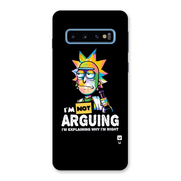 Not Arguing Explaining Back Case for Galaxy S10