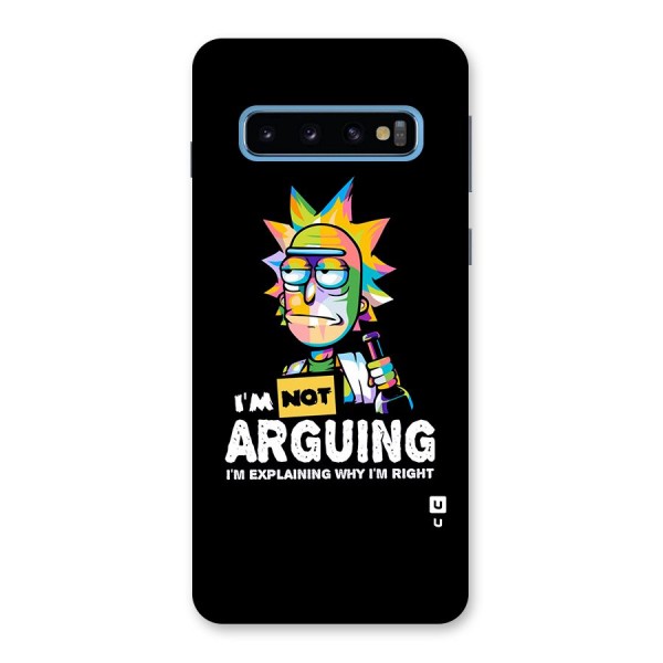 Not Arguing Explaining Back Case for Galaxy S10