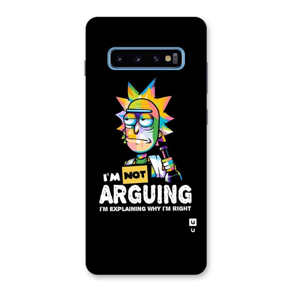 Not Arguing Explaining Back Case for Galaxy S10 Plus