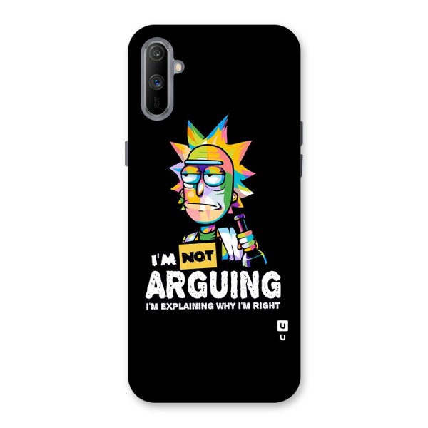 Not Arguing Explaining Back Case for Realme C3