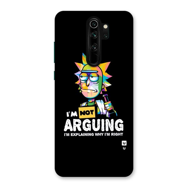 Not Arguing Explaining Back Case for Redmi Note 8 Pro