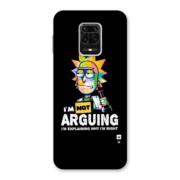 Not Arguing Explaining Back Case for Redmi Note 9 Pro Max