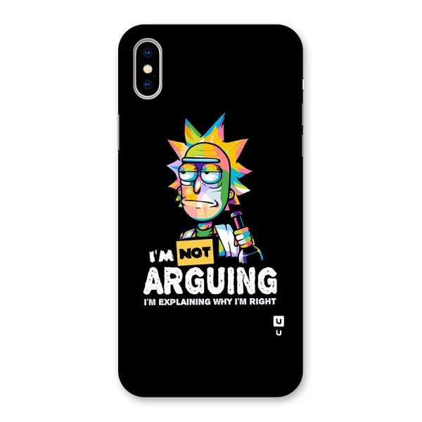 Not Arguing Explaining Back Case for iPhone XS