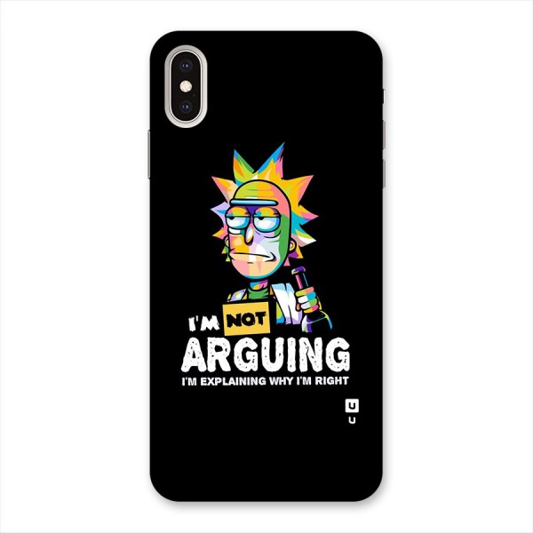 Not Arguing Explaining Back Case for iPhone XS Max