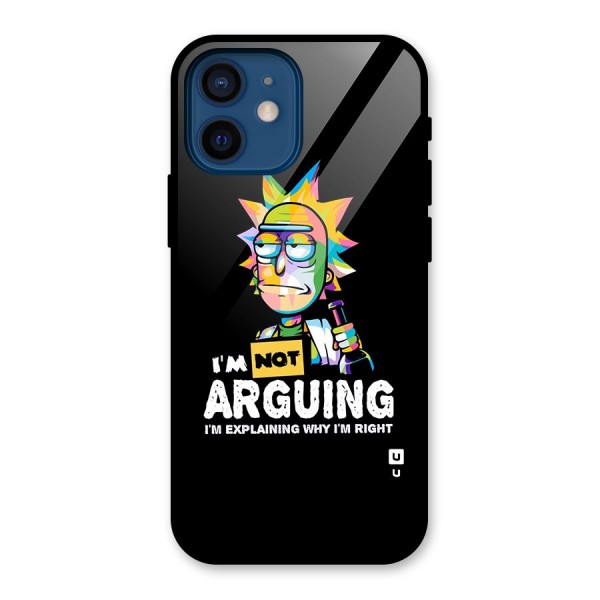 Not Arguing Explaining Glass Back Case for iPhone 12 Mini