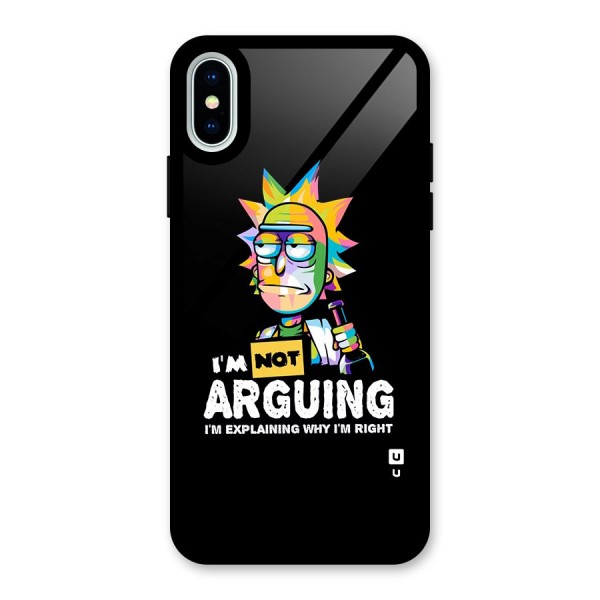 Not Arguing Explaining Glass Back Case for iPhone X