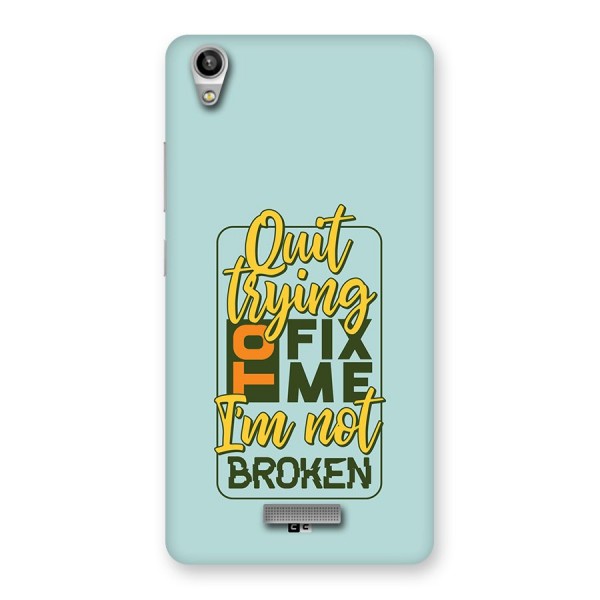 Not Broken Back Case for Lava Pixel V1