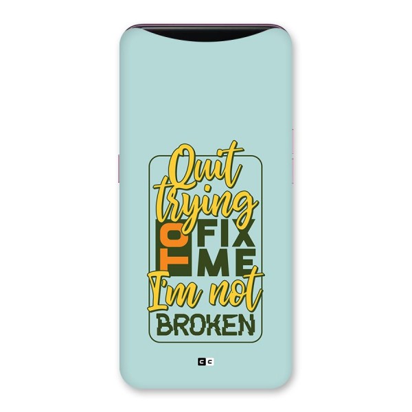 Not Broken Back Case for Oppo Find X