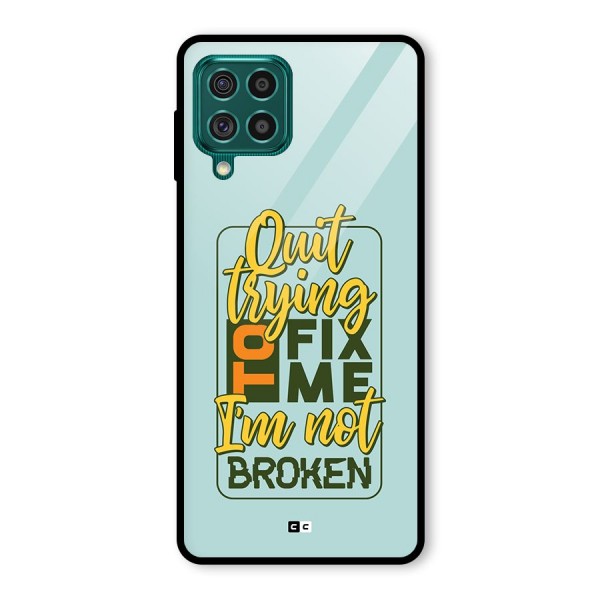 Not Broken Glass Back Case for Galaxy F62