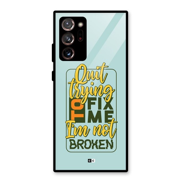 Not Broken Glass Back Case for Galaxy Note 20 Ultra