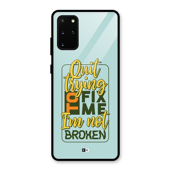 Not Broken Glass Back Case for Galaxy S20 Plus