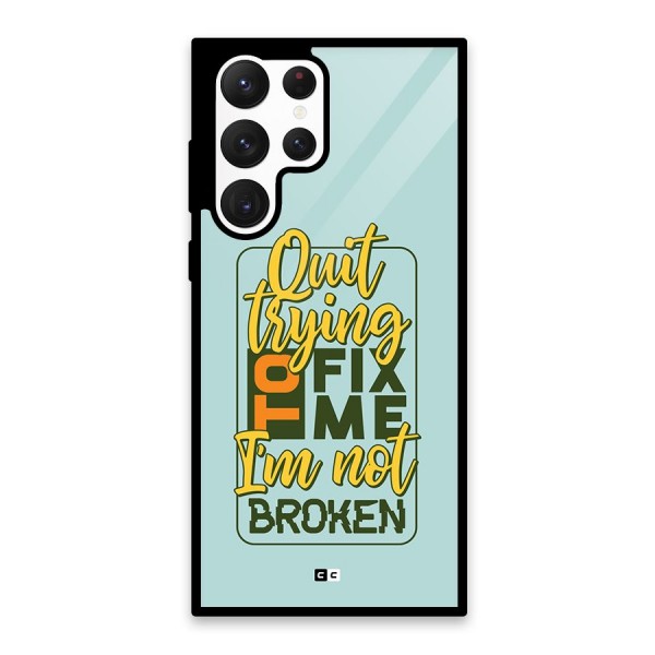 Not Broken Glass Back Case for Galaxy S22 Ultra 5G