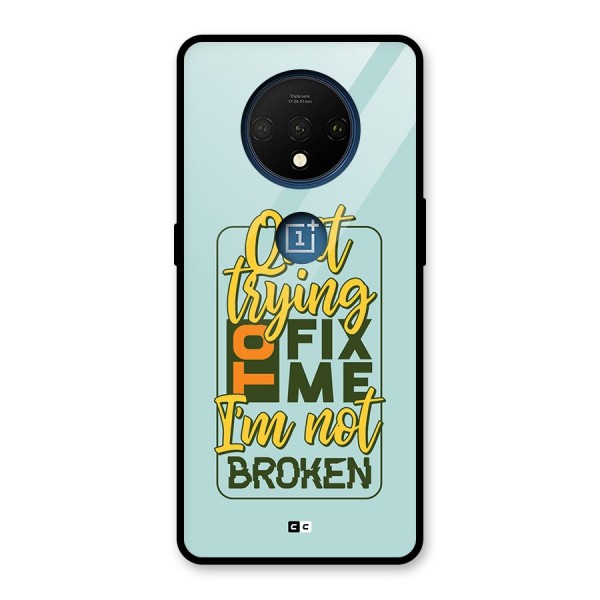 Not Broken Glass Back Case for OnePlus 7T