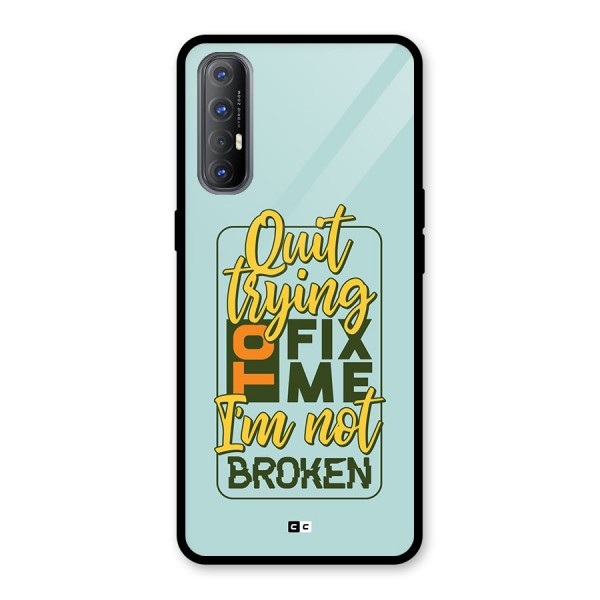 Not Broken Glass Back Case for Oppo Reno3 Pro