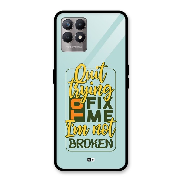 Not Broken Glass Back Case for Realme 8i