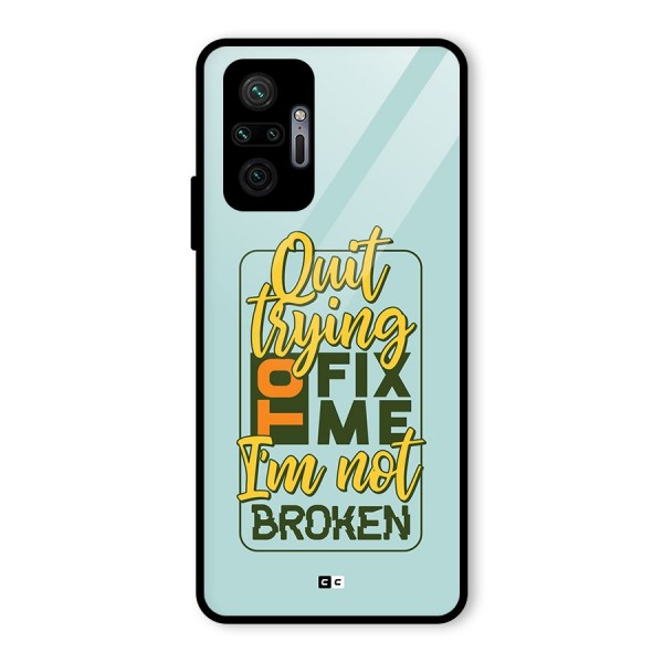 Not Broken Glass Back Case for Redmi Note 10 Pro Max