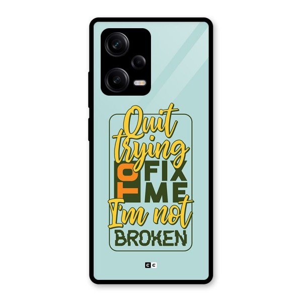 Not Broken Glass Back Case for Redmi Note 12 Pro