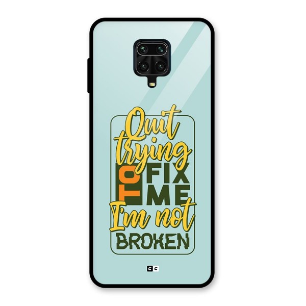 Not Broken Glass Back Case for Redmi Note 9 Pro Max