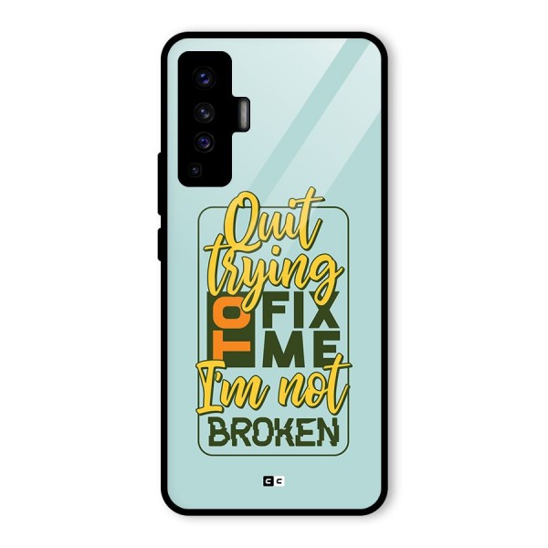 Not Broken Glass Back Case for Vivo X50