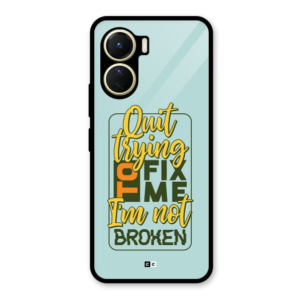 Not Broken Glass Back Case for Vivo Y16