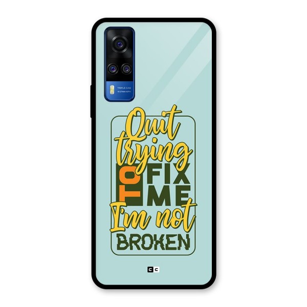 Not Broken Glass Back Case for Vivo Y31