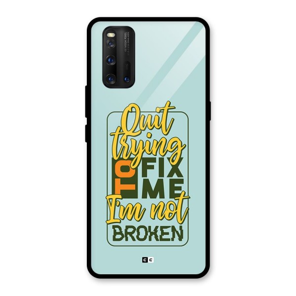 Not Broken Glass Back Case for Vivo iQOO 3