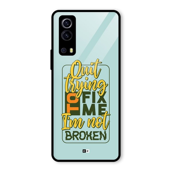 Not Broken Glass Back Case for Vivo iQOO Z3