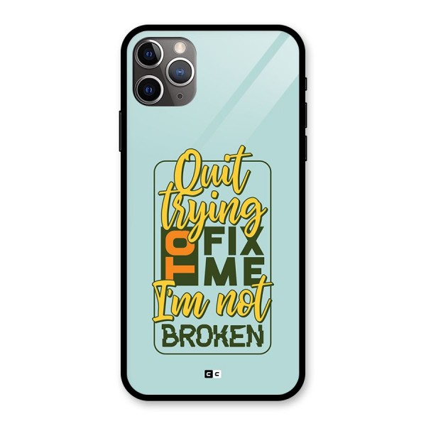 Not Broken Glass Back Case for iPhone 11 Pro Max