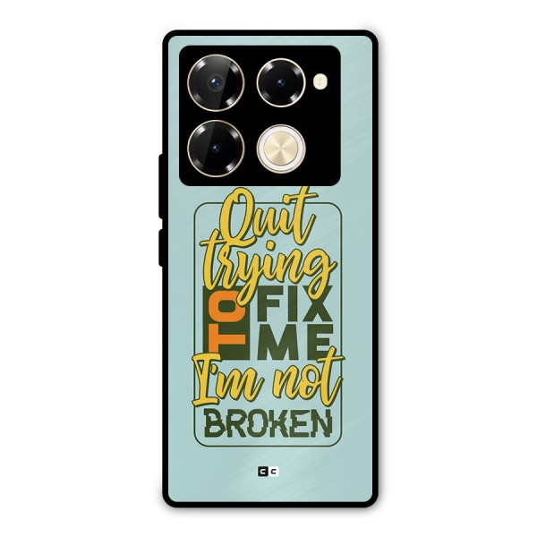 Not Broken Metal Back Case for Infinix Note 40 Pro