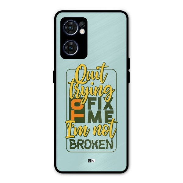 Not Broken Metal Back Case for Oppo Reno7 5G