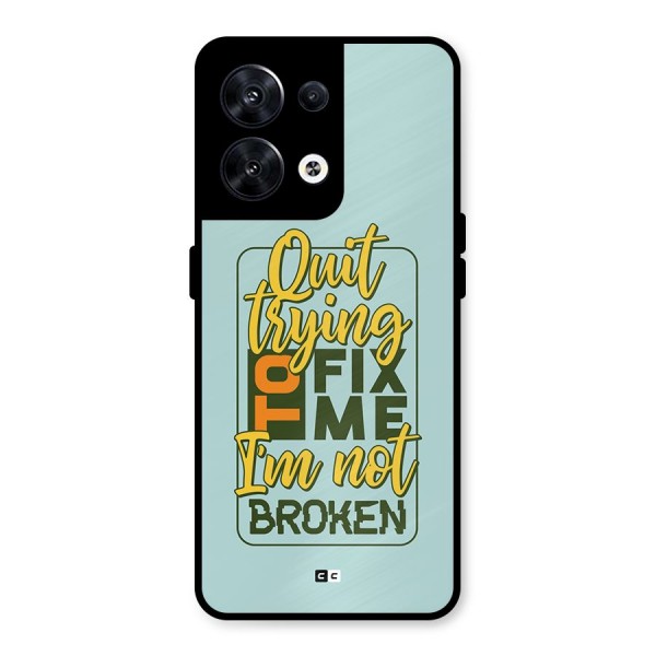 Not Broken Metal Back Case for Oppo Reno8 5G