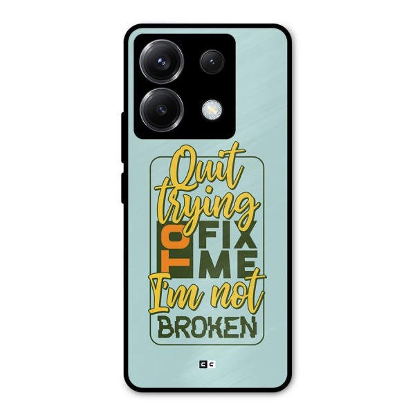 Not Broken Metal Back Case for Poco X6