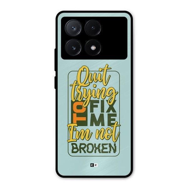 Not Broken Metal Back Case for Poco X6 Pro