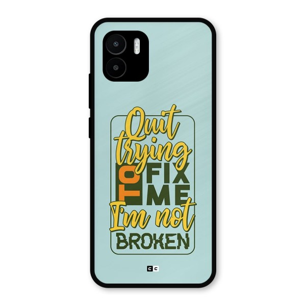 Not Broken Metal Back Case for Redmi A1