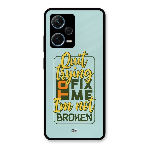 Not Broken Metal Back Case for Redmi Note 12 Pro Plus 5G