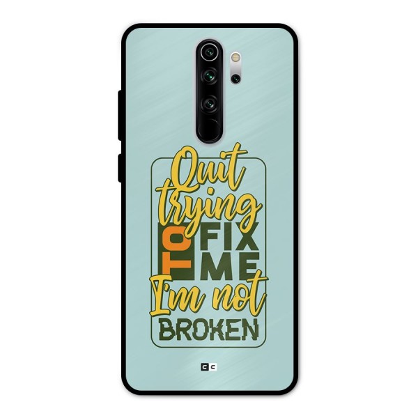Not Broken Metal Back Case for Redmi Note 8 Pro